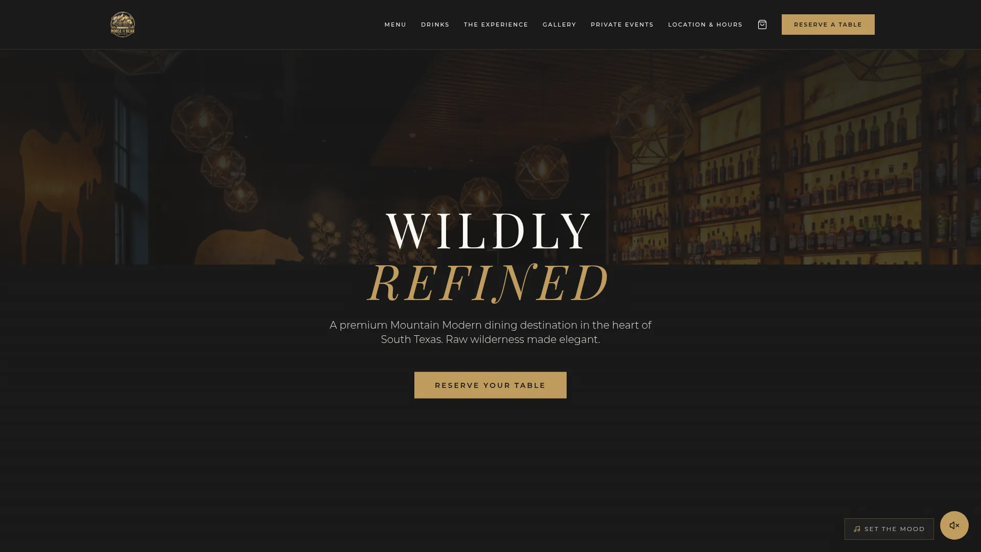 Moose & the Bear restaurant website
