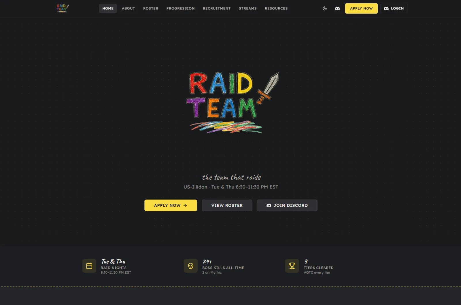 The Raid team website